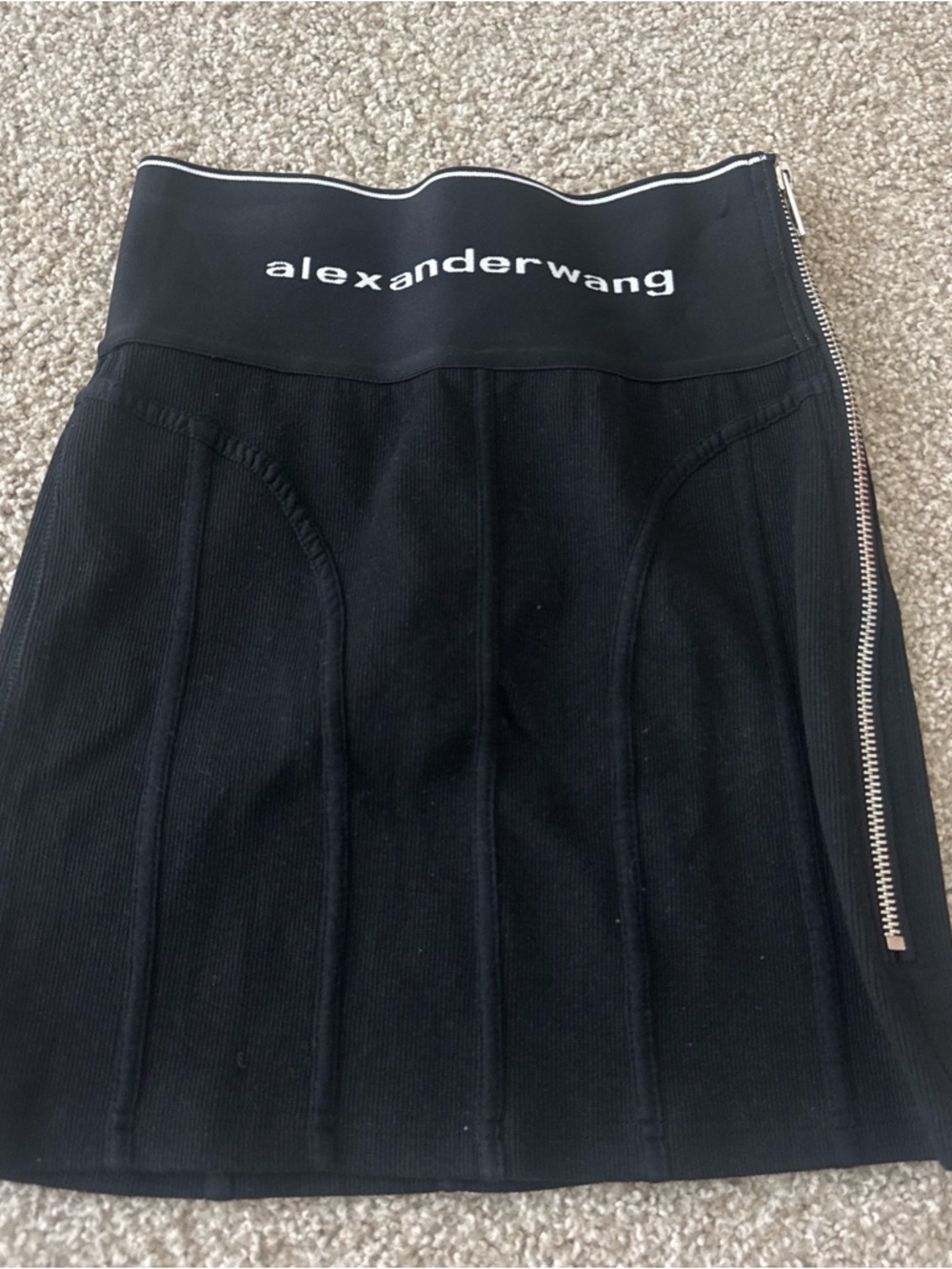 Alexander Wang Black Ribbed Hoodie